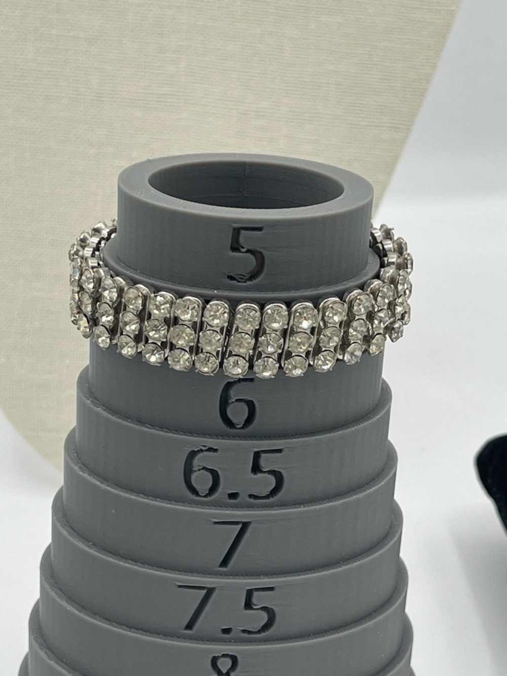 4.21.26-30 Vintage Accordion Silver Clear Rhinestones Bracelet - Picture 13 of 13